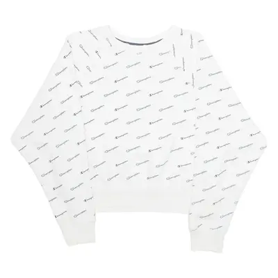 CHAMPION Cropped Womens Sweatshirt White M
