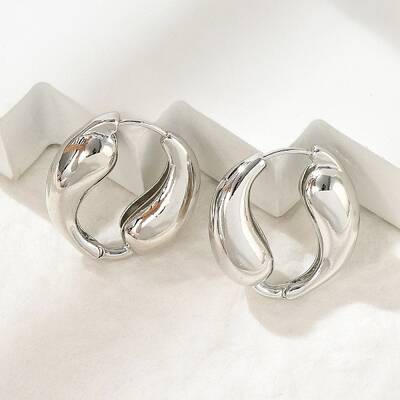 Brass Hoop Earrings for Women