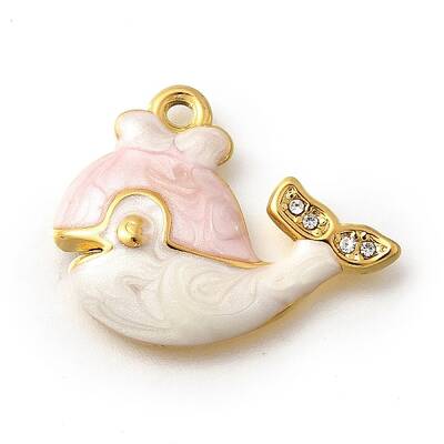 304 Stainless Steel Micro Pave Cubic Zirconia Charms