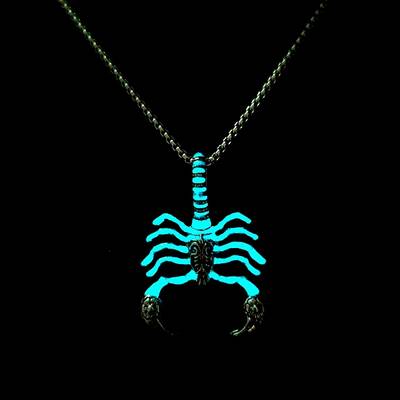 Luminous Glow in the Dark Alloy Scorpio Pendant Necklaces