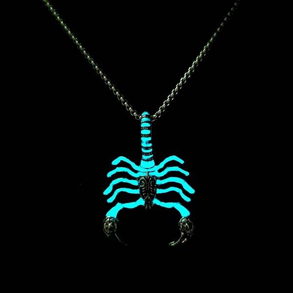 Luminous Glow in the Dark Alloy Scorpio Pendant Necklaces