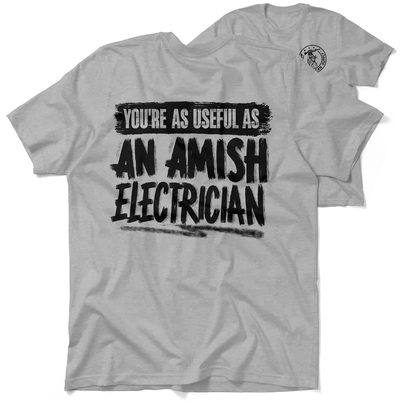 Amish Electrician - Heather Gray Hi-Vis T-Shirt