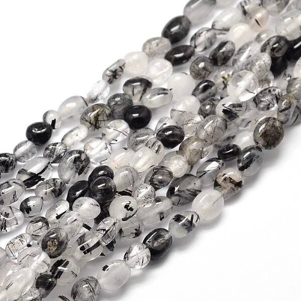 Natural Rutilated Quartz Nuggets Beads Strands