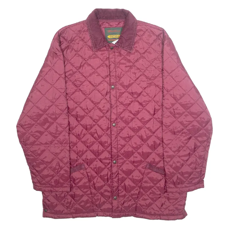 BLACKBURN Mens Quilted Coat Purple Diamond M
