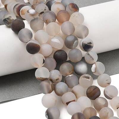 Natural Dendritic Agate Beads Strands