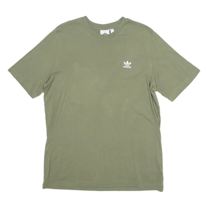 ADIDAS ORIGINALS Mens T-Shirt Green Crew Neck L
