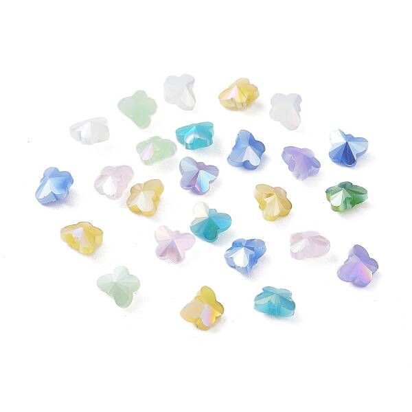 Electroplate Butterfly Glass Beads