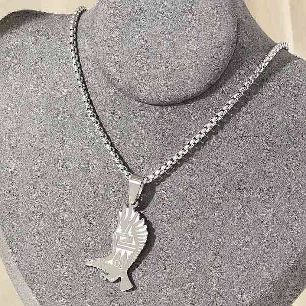 304 Stainless Steel Eagle Pendant Necklaces