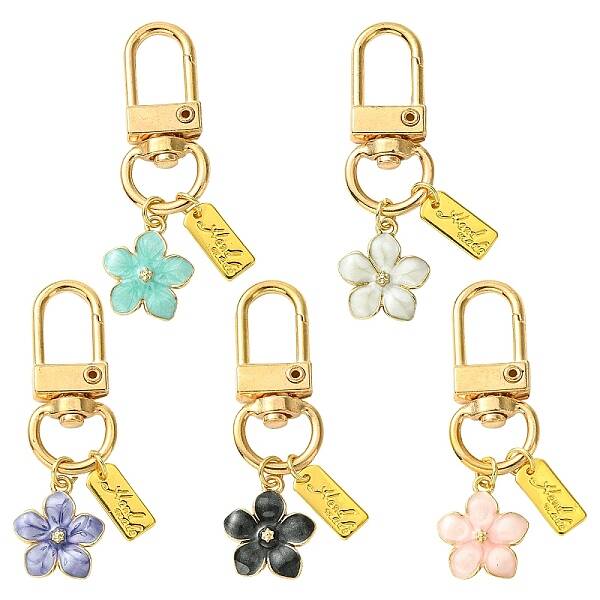 Alloy Enamel Flower Pendant Decorations