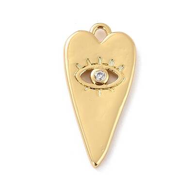 Eco-Friendly Brass Micro Pave Clear Cubic Zirconia Pendants