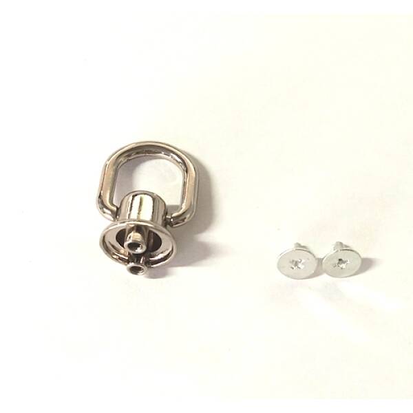 Alloy D Ring Head Screwback Button