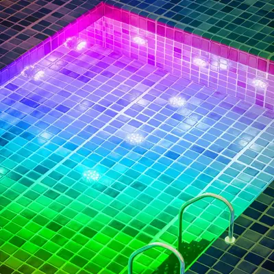 Submersible LED Light, Dynamic Color Changing Pool Light, Fully Sealed IP68 Waterproof Underwater Pond Light For Aquarium Par...