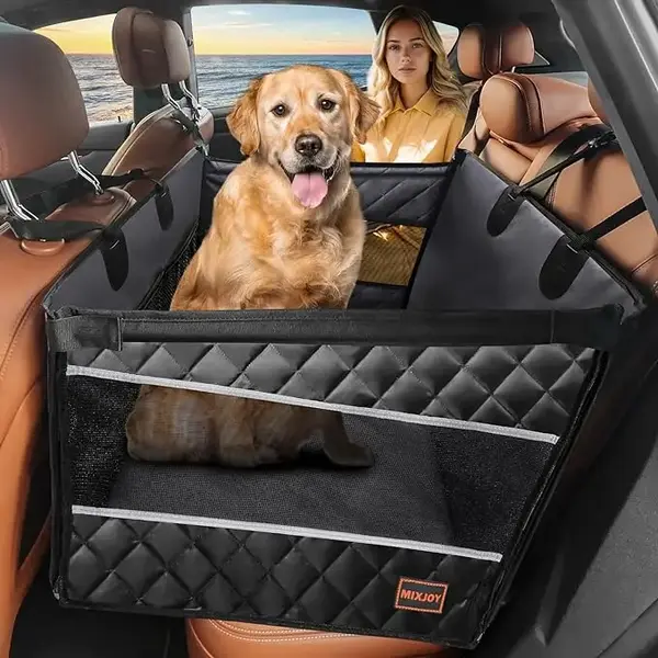 MIXJOY Dog Car Seat Cover for Large Medium Dogs, Dog Accessories, Waterproof And Breathable With Storage Pocket,For SUV/Truck...