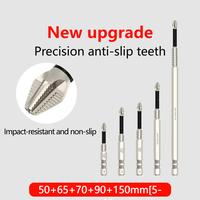 5-pack titanium alloy impact non-slip cross head super hard magnetic screwdriver Tool Accessories