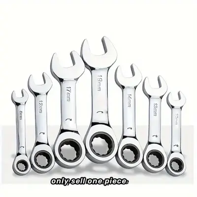 Ratcheting Short Handle Ratchet Wrench, Mini Open End Wrench, Two-way Labor-saving Car Repair Wrench Tool