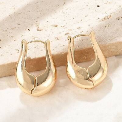 Brass Hoop Earrings for Women