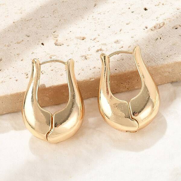 Brass Hoop Earrings for Women
