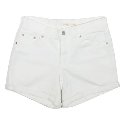LEVI'S Womens Denim Shorts White XS W26