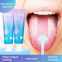 BodyAccel Tongue Cleaning Gel Bundle (with Brush) for Refreshing Mint Fragrance-max