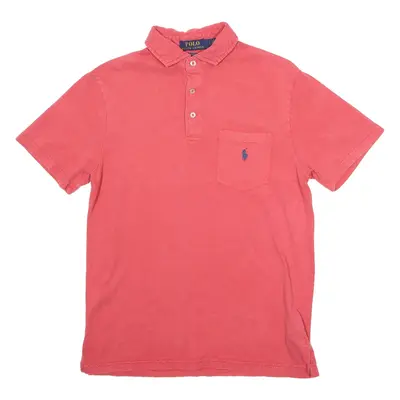 POLO RALPH LAUREN Custom Slim Fit Mens Polo Shirt Pink S