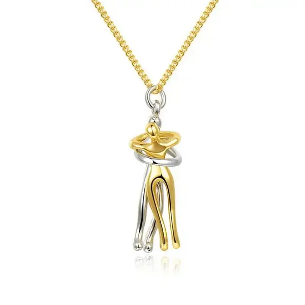 AS99788 Hug-Inspired Couple Necklace Love Embrace And Hug Includes Both Necklace Pendant Necklace Valentine's Day Anniversary...