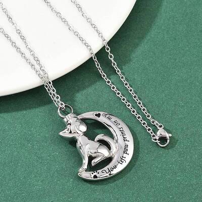 304 Stainless Steel Black Enamel Pet Urn Ashes Necklaces