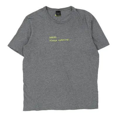 Oakley T-Shirt - Large Grey Cotton