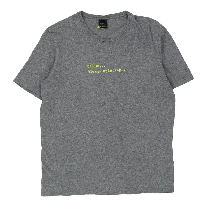 Oakley T-Shirt - Large Grey Cotton