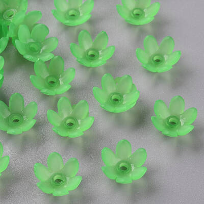Frosted Acrylic Bead Caps