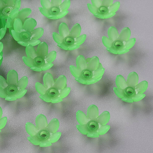 Frosted Acrylic Bead Caps