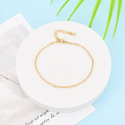 Brass Cable Chain Bracelets for Women