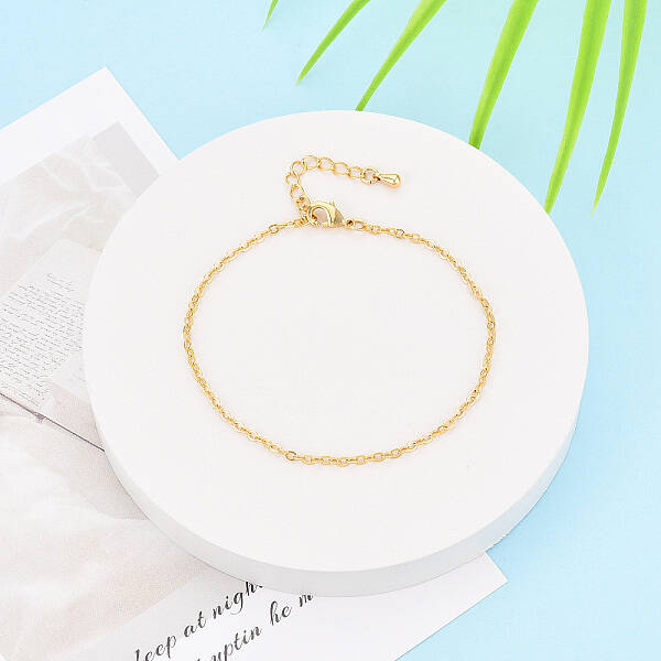 Brass Cable Chain Bracelets for Women