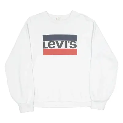 LEVI'S Mens Sweatshirt White XXS