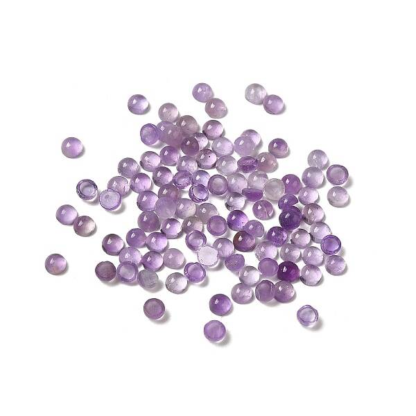 Natural Amethyst Dome/Half Round Cabochons