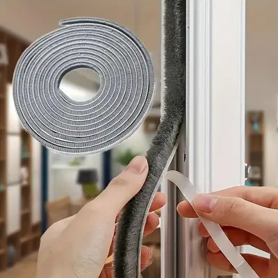 Self-adhesive Door Draft Stopper, 10M Soundproof Door Draft Stopper, Easy To Install Door & Window Hardware for Home, Office,...