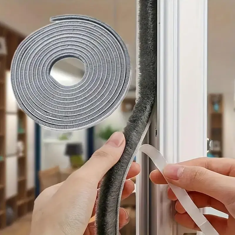 Self-adhesive Door Draft Stopper, 10M Soundproof Door Draft Stopper, Easy To Install Door & Window Hardware for Home, Office,...