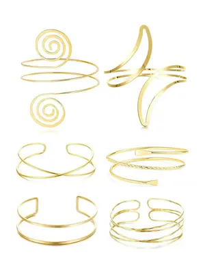 Minimalist Temperament Solid Color Arm Cuff, Fashionable Bangle for Women & Girls, Trendy All-match & Exquisite Arm Jewelry f...
