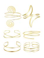 Minimalist Temperament Solid Color Arm Cuff, Fashionable Adjustable Bangle Jewelry for Women & Girls, Trendy All-match & Exqu...