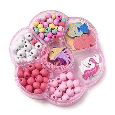 Children's Day Theme Maple Wood Jewelry Set DIY Making Kits
