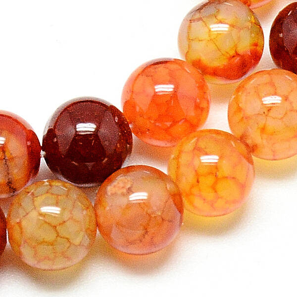 Natural Dragon Veins Agate Beads Strands