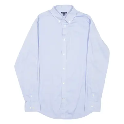 TOMMY HILFIGER Mens Plain Shirt Blue Long Sleeve S