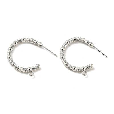 Brass Ring Stud Earrings Findings