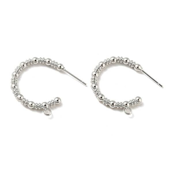 Brass Ring Stud Earrings Findings