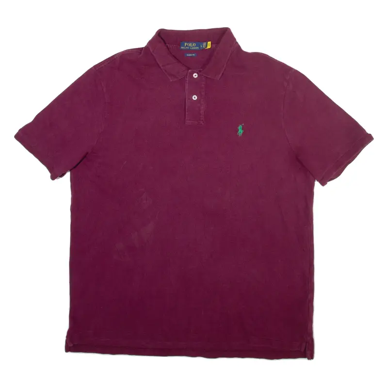 POLO RALPH LAUREN Mens Polo Shirt Maroon L