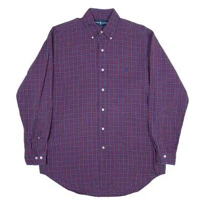 RALPH LAUREN Yarmouth Mens Shirt Red Check Long Sleeve M