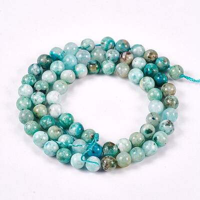 Natural Gemstone Hemimorphite Round Beads Strands