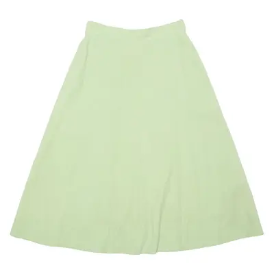 Womens A-Line Skirt Green Midi S