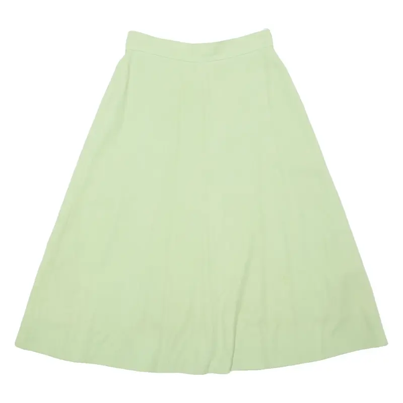 Womens A-Line Skirt Green Midi S
