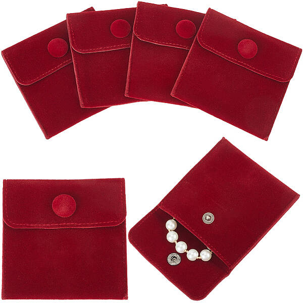 Square Velvet Jewelry Bags