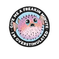 Angry Fish Pattern Car Sticker, Creative Car Decal, Car Exterior Decoration Accessories for Car, Laptop, Water Bottle, Phone ...